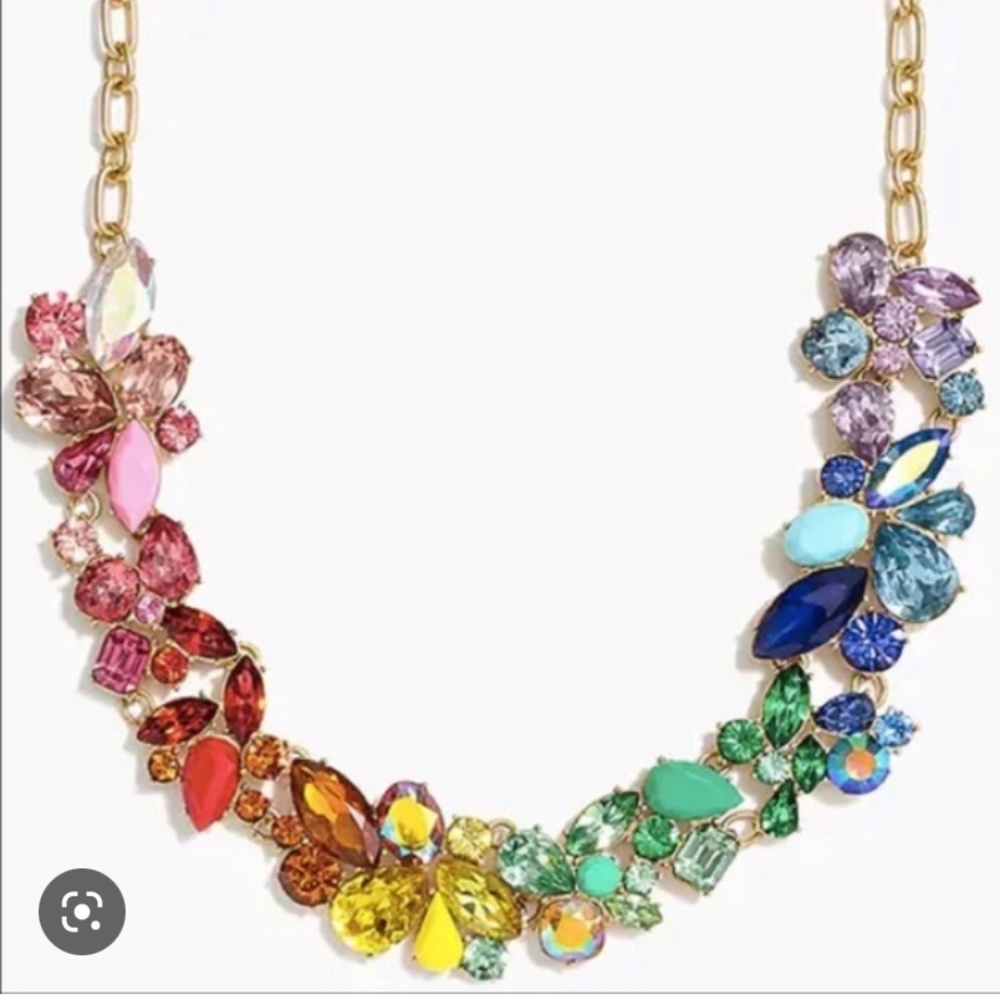 J. Crew Rainbow Crystal necklace